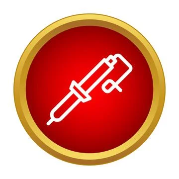 Soldering iron tool for electronics repair icon design Stockillustratie