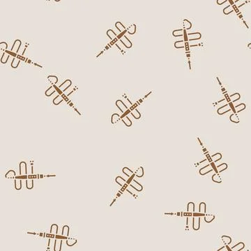 Soldering iron tool work glyph seamless pattern イラスト素材