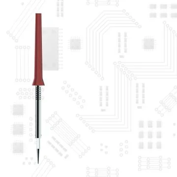 Soldering iron vector illustration. Stock Illustration