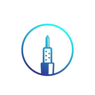 Soldering iron vector logo on white Illustration