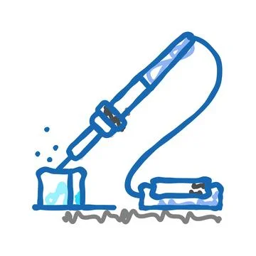 Soldering materials engineering icon doodle illustration Stock Illustration