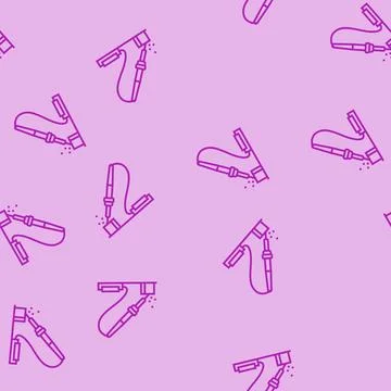 Soldering materials engineering line seamless pattern Illustrazione stock