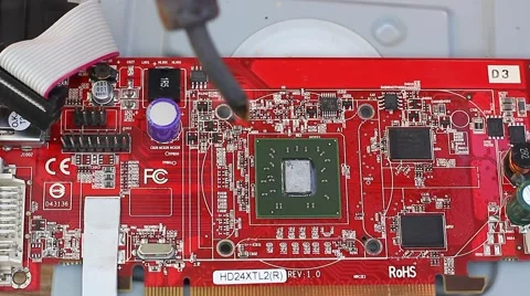 Soldering microcircuit chip Stock Footage 52733333