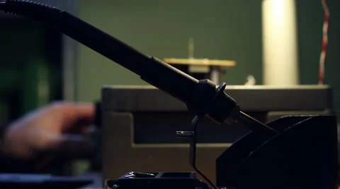 Soldering pads on the device Stock Footage 61760044