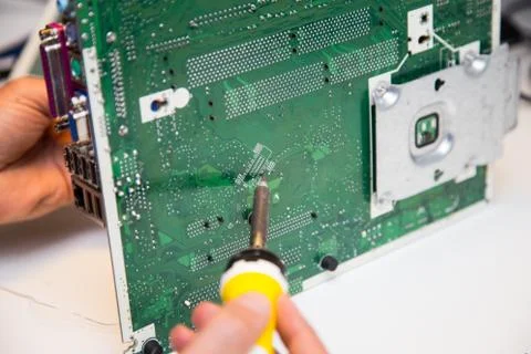 Soldering work Stock Photos