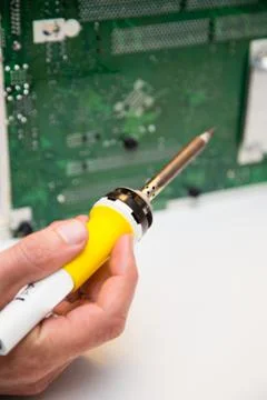 Soldering work Stock-Fotos