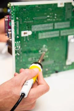 Soldering work Stock Photos