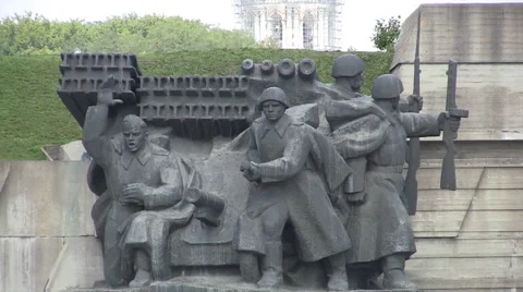 Solders Monument Kiev Stock Footage 46160486
