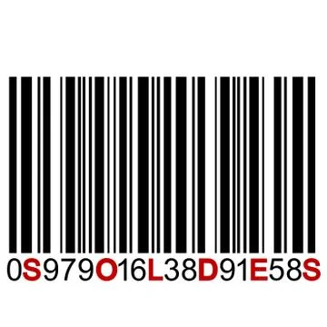SOLDES message on bar code Stock Illustration