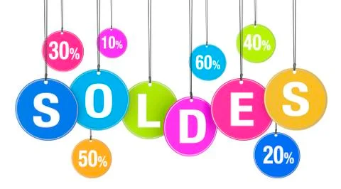 Soldes shopping concept Illustrazione stock