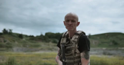 Soldier aiming at the enemy Stock-Footage 134393024