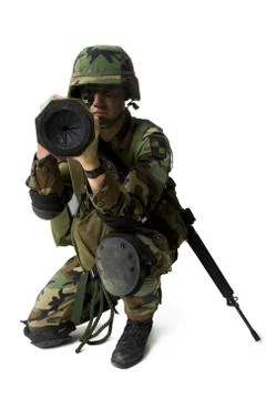 Soldier aiming weapon Stock Photos