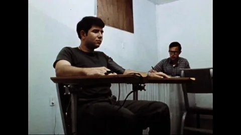 Soldier Being Given A Lie Detector Test Stock Footage 105198717