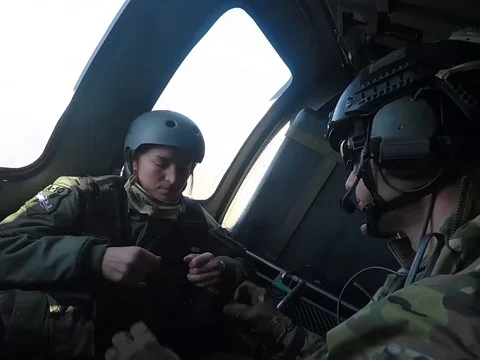 Soldier being medically checked during Exercise Pacific Thunder 18-1 Видео 81949728