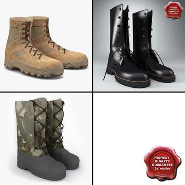 3D Model: Soldier Boots Collection v2 #91432037 | Pond5