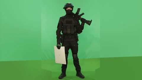 Soldier Chromakey Video stock 91994902