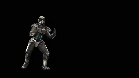 A soldier dancing alone Stock Footage 226616790