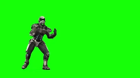 A soldier dancing alone Stock Footage 226616798