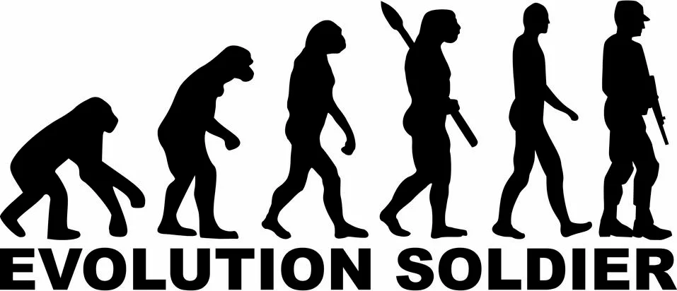 Soldier Evolution Stock-Illustration