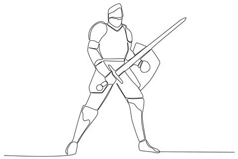 A soldier forms a stance ready to go to war Stock Illustration