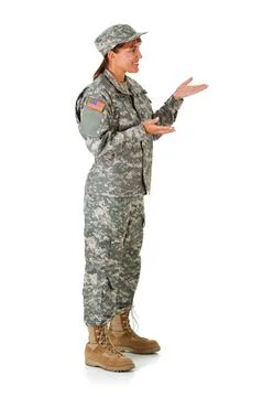 Soldier: Gesturing to Side Stock Photos