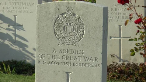 A Soldier Of The Great War Grave Stock Footage 99600115