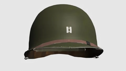 Soldier Helmet Stock Footage 309725093