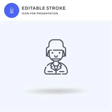 Soldier icon vector, filled flat sign, solid pictogram isolated on white, logo Stockillustratie