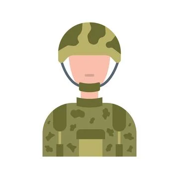 Soldier icon vector image. Stock Illustration
