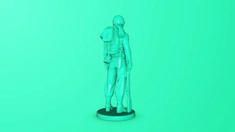 Soldier light green Video stock 154638463