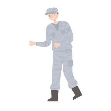Soldier man character Stock Illustration