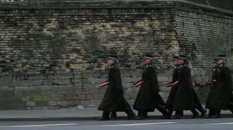 Soldier march Stock Footage 12590371