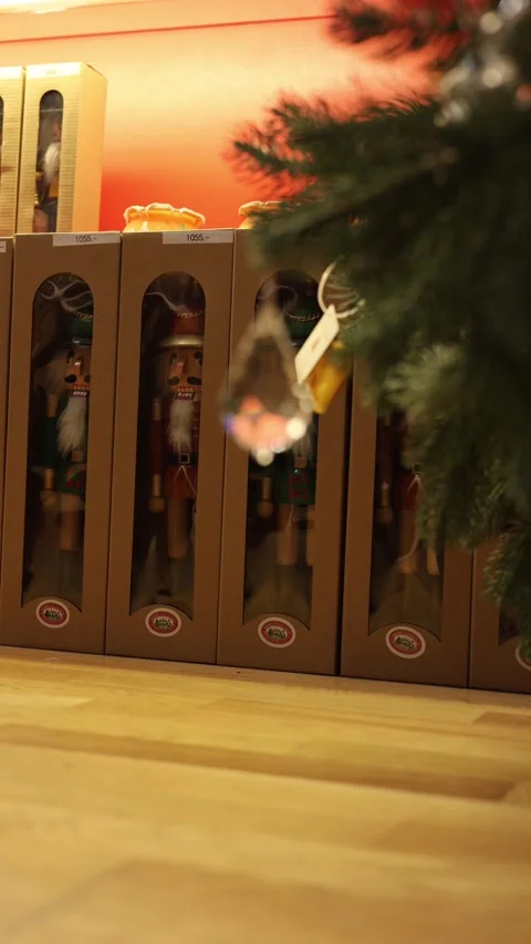 Soldier nutcracker gifts vertical video Stock Footage 285329507
