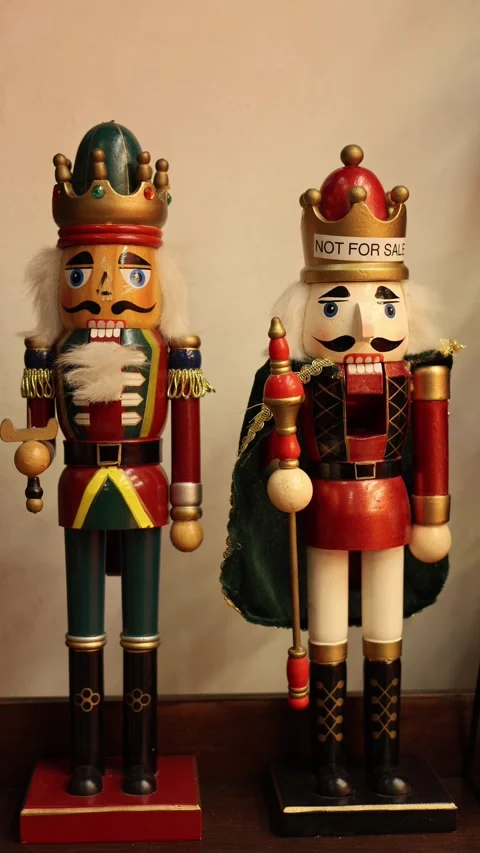 Soldier nutcracker toy vertical video Stock Footage 285329446