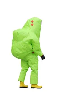 Soldier with protective suit to avoid contamination by chemical and biologica Stock-Fotos