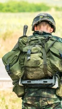 Soldier ready for war combat Foto stock