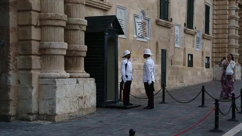 Soldier Relieve Guard Stock Footage 71559006