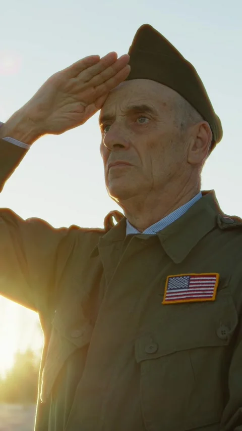 Soldier Repeating The Gesture As He Always Did Stock Footage 288571451