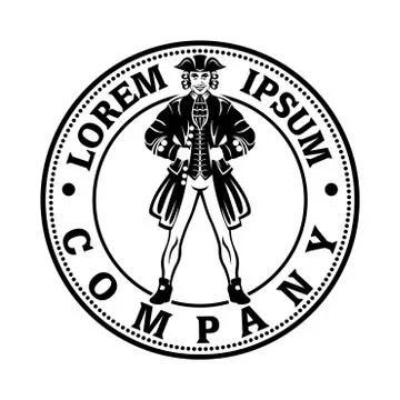 Soldier a revolutionary logo Stock Illustration
