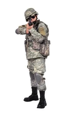 Soldier with rifle Foto stock