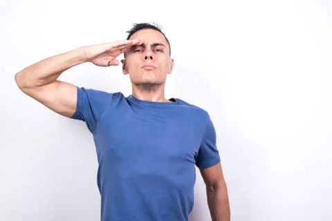 Soldier saluting Stock Photos