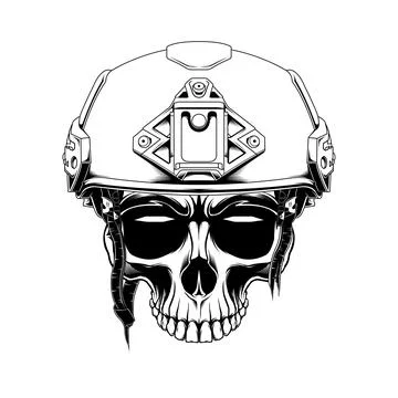 Soldier skull Stock Illustration