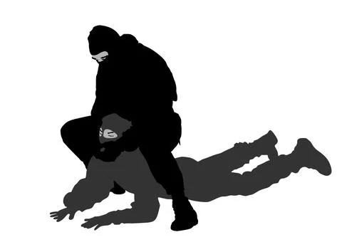 Soldier special force member skill presentation Stock Illustration