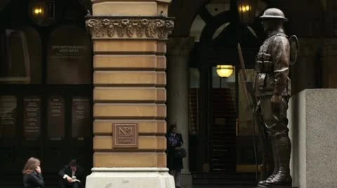 Soldier Statue Stock Footage 11365788