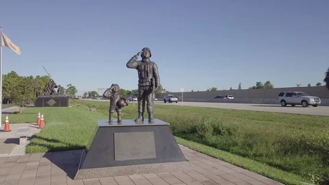 Soldier Statue Stock Footage 81530363