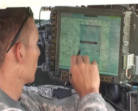 Soldier using Humvees blue screen (computer) Stock Footage 986418