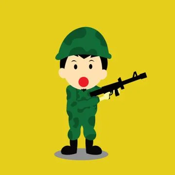 Soldier vector cartoon Stock Illustration