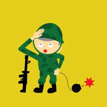 Soldier vector cartoon Stock Illustration