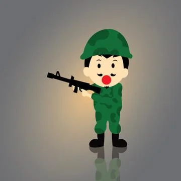 Soldier vector cartoon Stock Illustration