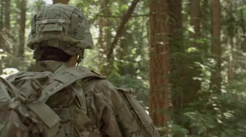 Soldier walking Stock Footage 40852389